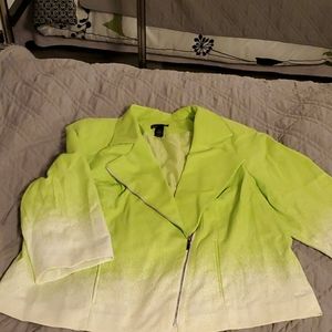 Green and white jacket